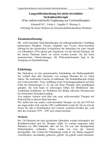 Langzeitbeobachtung bei nicht-steroidaler Sarkoidosetherapie