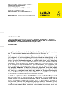 Stellungnahme - Amnesty International