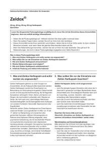 ZELDOX   20 mg, 40 mg, 60 mg, 80 mg Hartkapseln