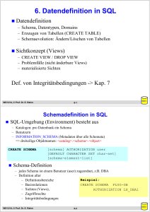 6. Datendefinition in SQL - Abteilung Datenbanken Leipzig