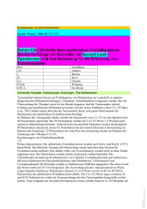 Serum-CA-125-Werte beim epithelialen Ovarialkarzinom