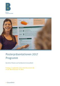 Posterpräsentationen 2017 Programm