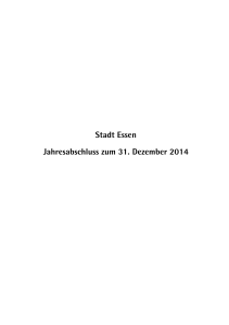 Stadt Essen Jahresabschluss zum 31. Dezember 2014
