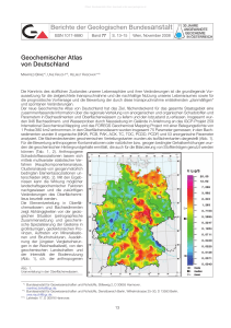 Geochemischer Atlas von Deutschland Berichte der