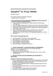 Aquaphor® 10, 10 mg, Tablette