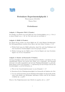 Ferienkurs Experimentalphysik 1