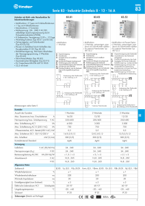 Serie 83 - Industrie-Zeitrelais 8 - 12 - 16 A