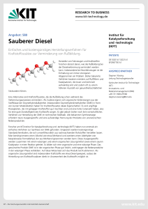 Sauberer Diesel - KIT Research to Business