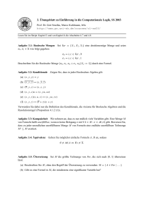 3. Übungsblatt zu Einführung in die Computationale Logik, SS 2003