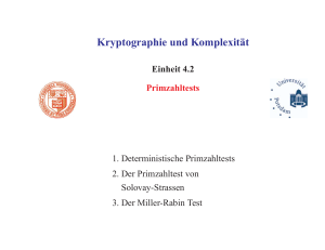 Kryptographie und Komplexit¨at