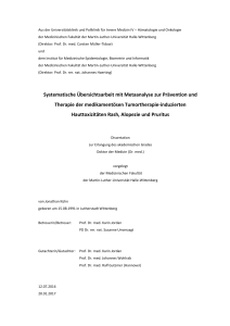 Systematische Übersichtsarbeit mit Metaanalyse zur Prävention und