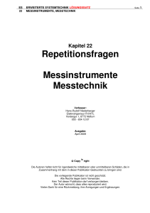 Repetitionsfragen Messinstrumente Messtechnik