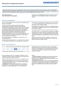 Key Investor Document - efv-Perspektive-Fonds I