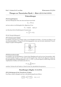 Übungen zur Theoretischen Physik 1 – Blatt 6 (02.12.