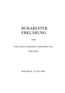 bukarester erklärung