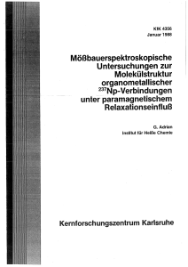 Mößbauerspektroskopische Untersuchungen zur Molekülstruktur