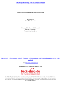 Prüfungstraining Finanzmathematik - ReadingSample - Beck-Shop