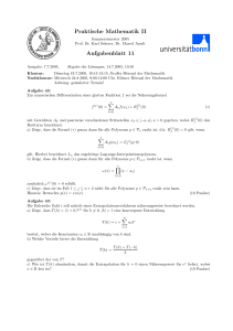 Praktische Mathematik II Aufgabenblatt 11