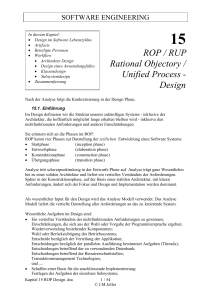 ROP / RUP Rational Objectory / Unified Process - Design - Joller-Voss