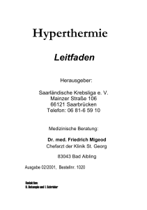 Hyperthermie - Saarländische Krebsliga eV