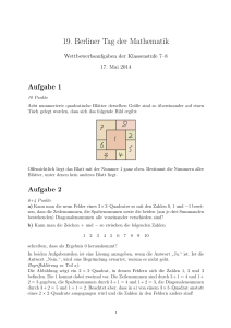 19. Berliner Tag der Mathematik - TU Berlin