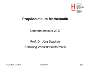 Propädeutikum Mathematik