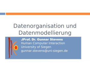 Datenorganisation und Datenmodellierung