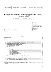 Geologie der zentralen Hafnergruppe (Hohe Tauern)