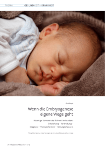 Embryogenese - Dietrich von Schweinitz und Roland Kappler