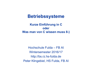 Betriebssysteme / C - HS Fulda