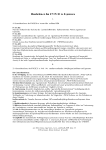 Resolutionen der UNESCO zu Esperanto