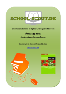 Kopiervorlagen Samenpflanzen - School