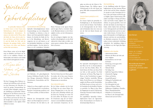 Sita Kleinert - Spirituelle Geburtsbegleitung, Fachreportage im