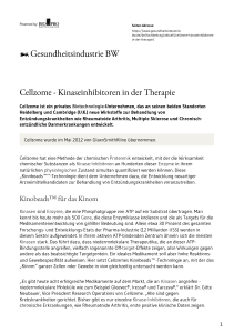 Cellzome - Kinaseinhibitoren in der Therapie