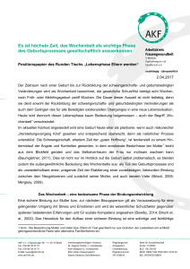 Es ist h&ouml;chste Zeit, das Wochenbett als wichtige