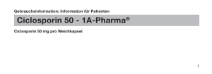 Beipackzettel Ciclosporin 50 - 1A-Pharma®, Kps.