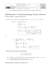Repetitorium C: Variationsrechnung, Noether