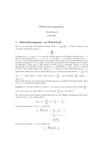 Faktorisierungssätze