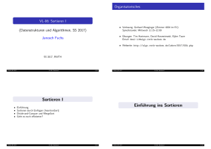 VL-06: Sortieren I - Lehrstuhl für Informatik der RWTH Aachen