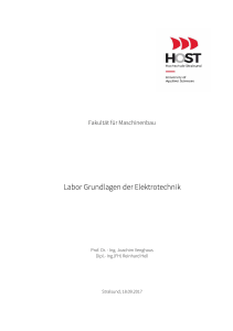 Labor Grundlagen der Elektrotechnik - mb.fh