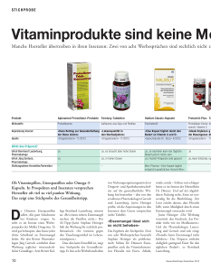 Vitaminprodukte sind keine Me - K-Tipp