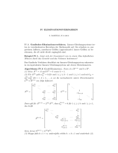 IV ELIMINATIONSVERFAHREN IV.A. Gaußsches