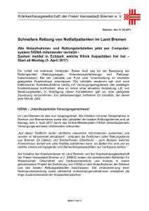 Mitteilung für die Presse - Krankenhausgesellschaft der Freien