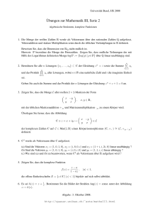 Ubungen zur Mathematik III, Serie 2