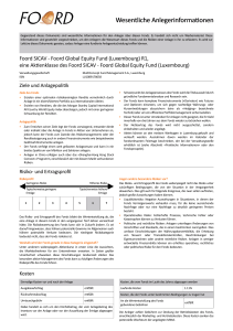 Key Investor Information Document - fund