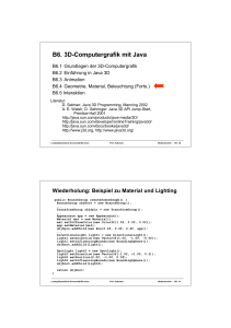 B6. 3D-Computergrafik mit Java - LMU München