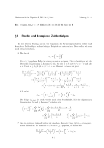 §4 Reelle und komplexe Zahlenfolgen