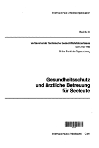 Gesundheitsschutz und ärztliche Betreuung für Seeleute