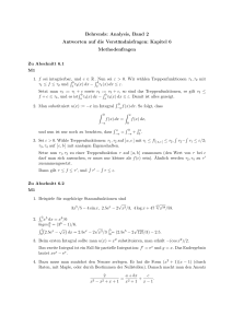 Analysis, Band 2 Antworten auf die Verständnisfragen: Kapitel 6