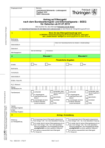Antrag auf Elterngeld nach BEEG - (Th&uuml;ringen)